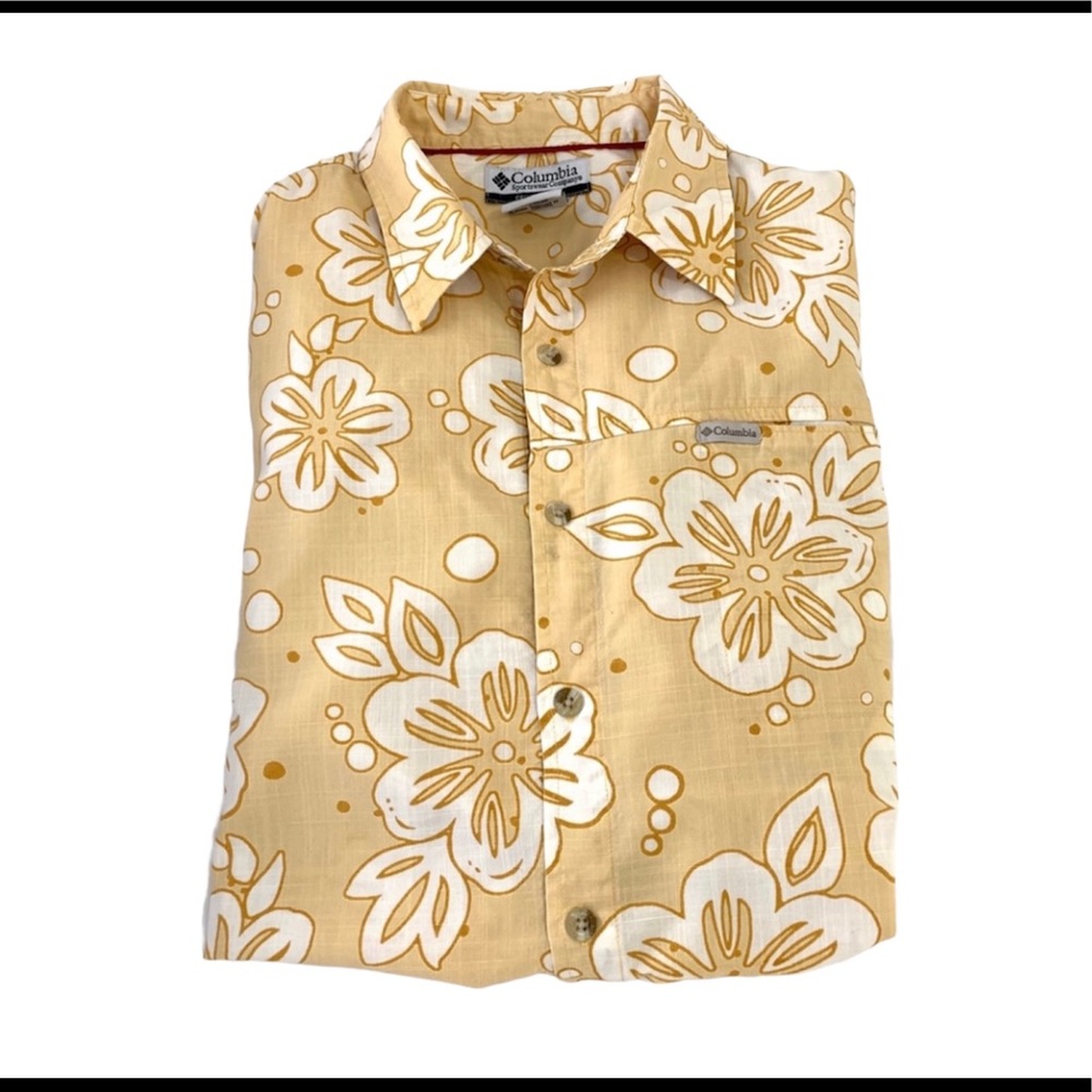 Columbia Short Sleeve Button Down Print XL